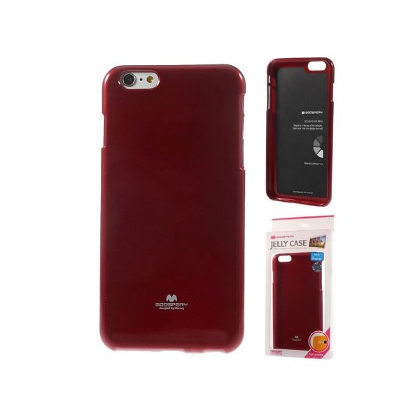 CUSTODIA GEL TPU SILICONE per APPLE IPHONE 6, IPHONE 6S 4.7" POLLICI COLORE ROSSO LUCIDO ALTA QUALITA' MERCURY BLISTER