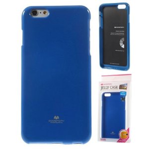 CUSTODIA GEL TPU SILICONE per APPLE IPHONE 6, IPHONE 6S 4.7" POLLICI COLORE BLU LUCIDO ALTA QUALITA' MERCURY BLISTER