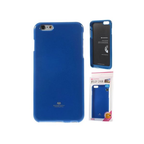 CUSTODIA GEL TPU SILICONE per APPLE IPHONE 6, IPHONE 6S 4.7" POLLICI COLORE BLU LUCIDO ALTA QUALITA' MERCURY BLISTER