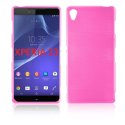 CUSTODIA TPU SILICONE per SONY XPERIA Z3 COLORE ROSA EFFETTO METALLICO