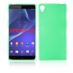 CUSTODIA TPU SILICONE per SONY XPERIA Z3 COLORE VERDE EFFETTO METALLICO