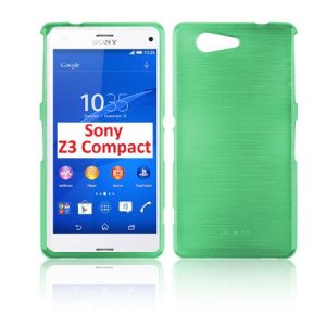 CUSTODIA GEL TPU SILICONE per SONY XPERIA Z3 COMPACT D5803, D5833 COLORE VERDE EFFETTO METALLICO