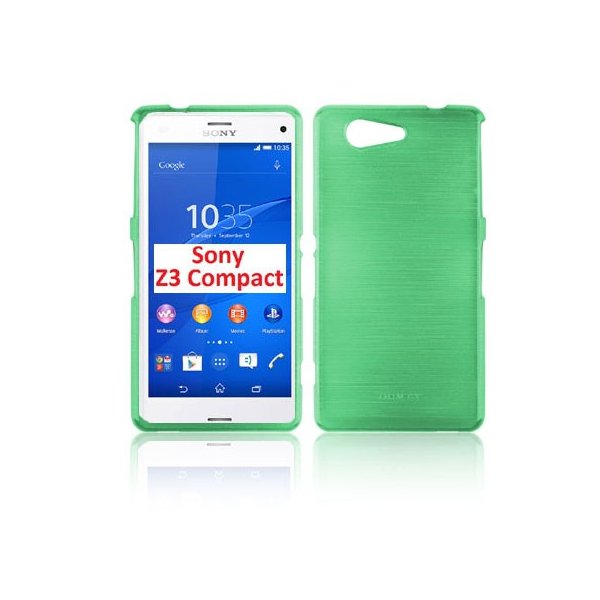 CUSTODIA GEL TPU SILICONE per SONY XPERIA Z3 COMPACT D5803, D5833 COLORE VERDE EFFETTO METALLICO