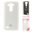 CUSTODIA GEL TPU SILICONE per LG G3s D722, G3s DUAL D728 COLORE BIANCO LUCIDO CON GLITTER ALTA QUALITA' MERCURY BLISTER