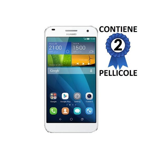 PELLICOLA PROTEGGI DISPLAY per HUAWEI ASCEND G7 CONFEZIONE 2 PEZZI