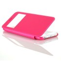 CUSTODIA FLIP ORIZZONTALE ULTRA SLIM per APPLE IPHONE 6, 6S 4.7" POLLICI CON FINESTRA IDENTIFICATIVO CHIAMANTE COLORE ROSA