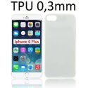 CUSTODIA GEL TPU SILICONE ULTRA SLIM 0,3mm per APPLE IPHONE 6 PLUS, IPHONE 6S PLUS 5.5" POLLICI COLORE BIANCO TRASPARENTE