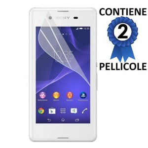 PELLICOLA PROTEGGI DISPLAY per SONY XPERIA E3 CONFEZIONE 2 PEZZI