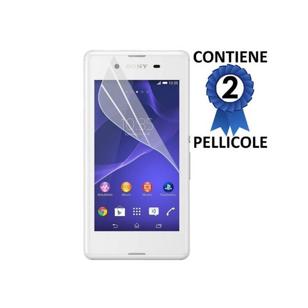 PELLICOLA PROTEGGI DISPLAY per SONY XPERIA E3 CONFEZIONE 2 PEZZI