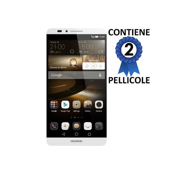 PELLICOLA PROTEGGI DISPLAY per HUAWEI ASCEND MATE 7 CONFEZIONE 2 PEZZI