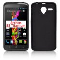 CUSTODIA GEL TPU SILICONE per ARCHOS 53 TITANIUM, 5,3" POLLICI COLORE NERO