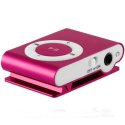 MINI LETTORE MP3 CON CLIP, SLOT MICRO SD E USCITA MINI USB COLORE ROSA