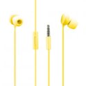 AURICOLARE STEREO con CONNETTORE JACK 3,5mm - GOMMINI E TASTO DI RISPOSTA COLORE GIALLO ORIGINALE NOKIA WH-208 BULK