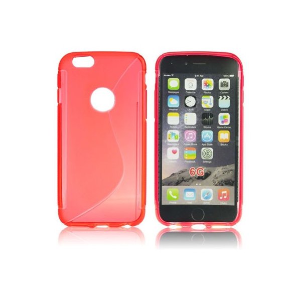 CUSTODIA GEL TPU SILICONE DOUBLE per APPLE IPHONE 6, IPHONE 6S 4.7" POLLICI COLORE ROSSO