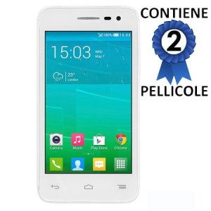 PELLICOLA PROTEGGI DISPLAY per ALCATEL ONE TOUCH POP S3 CONFEZIONE 2 PEZZI