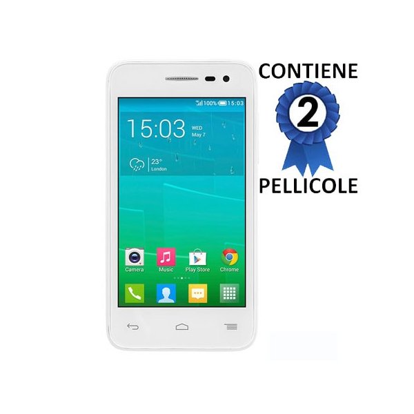 PELLICOLA PROTEGGI DISPLAY per ALCATEL ONE TOUCH POP S3 CONFEZIONE 2 PEZZI