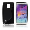 CUSTODIA GEL TPU SILICONE DOUBLE per SAMSUNG GALAXY NOTE 4 COLORE NERO