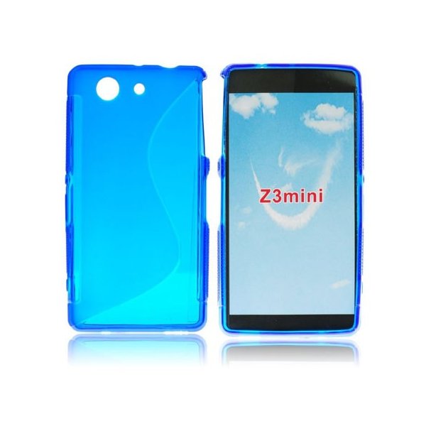 CUSTODIA GEL TPU SILICONE DOUBLE per SONY XPERIA Z3 COMPACT D5803, D5833 COLORE BLU