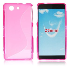 CUSTODIA GEL TPU SILICONE DOUBLE per SONY XPERIA Z3 COMPACT D5803, D5833 COLORE ROSA