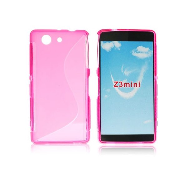 CUSTODIA GEL TPU SILICONE DOUBLE per SONY XPERIA Z3 COMPACT D5803, D5833 COLORE ROSA