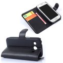 CUSTODIA FLIP ORIZZONTALE PELLE per SAMSUNG G357 GALAXY ACE 4 CON STAND, TASCHE PORTA CARTE E CHIUSURA MAGNETICA COLORE NERO