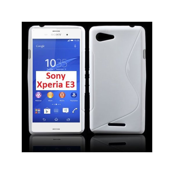 CUSTODIA GEL TPU SILICONE DOUBLE per SONY XPERIA E3 COLORE BIANCO