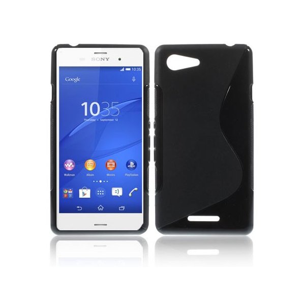 CUSTODIA GEL TPU SILICONE DOUBLE per SONY XPERIA E3 COLORE NERO