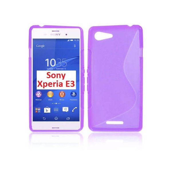 CUSTODIA GEL TPU SILICONE DOUBLE per SONY XPERIA E3 COLORE VIOLA