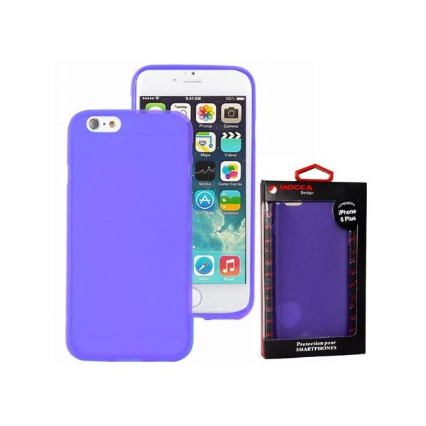 CUSTODIA GEL TPU SILICONE per APPLE IPHONE 6, IPHONE 6S 4.7" POLLICI COLORE VIOLA ALTA QUALITA' MOCCA BLISTER