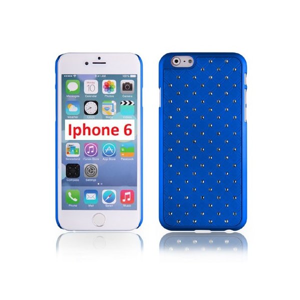 CUSTODIA RIGIDA CON BRILLANTINI per APPLE IPHONE 6, IPHONE 6S 4.7" POLLICI COLORE BLU