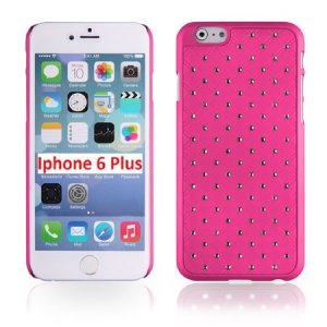 CUSTODIA RIGIDA CON BRILLANTINI per APPLE IPHONE 6 PLUS, IPHONE 6S PLUS 5.5" POLLICI  COLORE ROSA