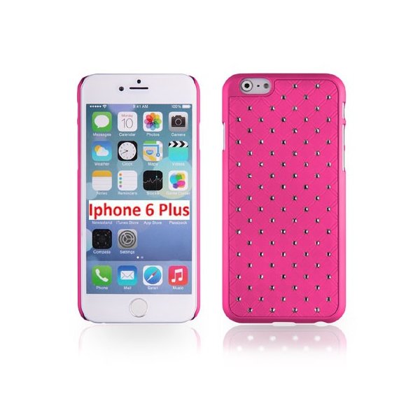 CUSTODIA RIGIDA CON BRILLANTINI per APPLE IPHONE 6 PLUS, IPHONE 6S PLUS 5.5" POLLICI  COLORE ROSA