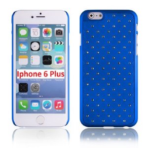 CUSTODIA RIGIDA CON BRILLANTINI per APPLE IPHONE 6 PLUS, IPHONE 6S PLUS 5.5" POLLICI  COLORE BLU