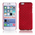 CUSTODIA RIGIDA CON BRILLANTINI per APPLE IPHONE 6 PLUS, IPHONE 6S PLUS 5.5" POLLICI  COLORE ROSSO