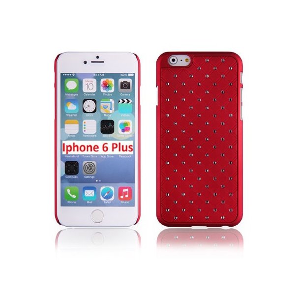 CUSTODIA RIGIDA CON BRILLANTINI per APPLE IPHONE 6 PLUS, IPHONE 6S PLUS 5.5" POLLICI  COLORE ROSSO