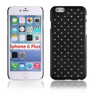 CUSTODIA RIGIDA CON BRILLANTINI per APPLE IPHONE 6 PLUS, IPHONE 6S PLUS 5.5" POLLICI  COLORE NERO