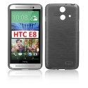 CUSTODIA GEL TPU SILICONE per HTC ONE E8 COLORE NERO EFFETTO METALLICO