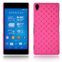 CUSTODIA BACK RIGIDA CON BRILLANTINI per SONY XPERIA Z3 COLORE ROSA