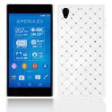 CUSTODIA BACK RIGIDA CON BRILLANTINI per SONY XPERIA Z3 COLORE BIANCO