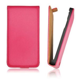 CUSTODIA FLIP VERTICALE SLIM PELLE per SONY XPERIA T3 D5102, D5103, D5106 COLORE ROSA