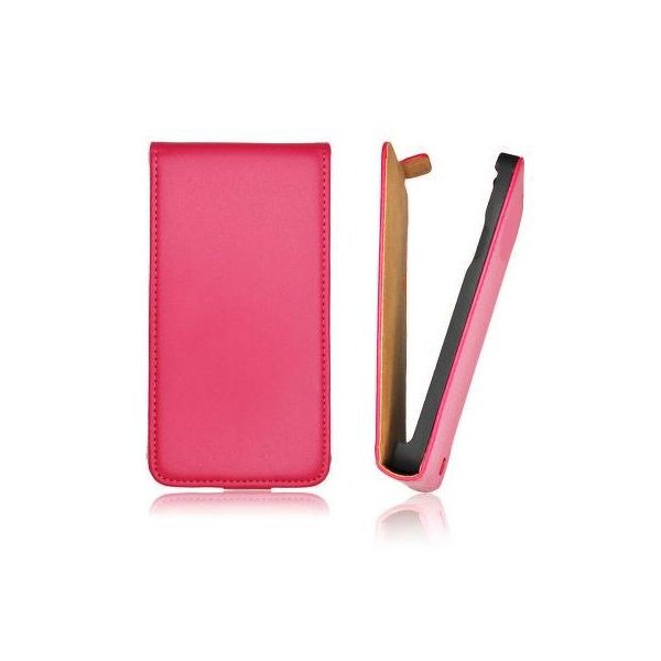 CUSTODIA FLIP VERTICALE SLIM PELLE per SONY XPERIA T3 D5102, D5103, D5106 COLORE ROSA