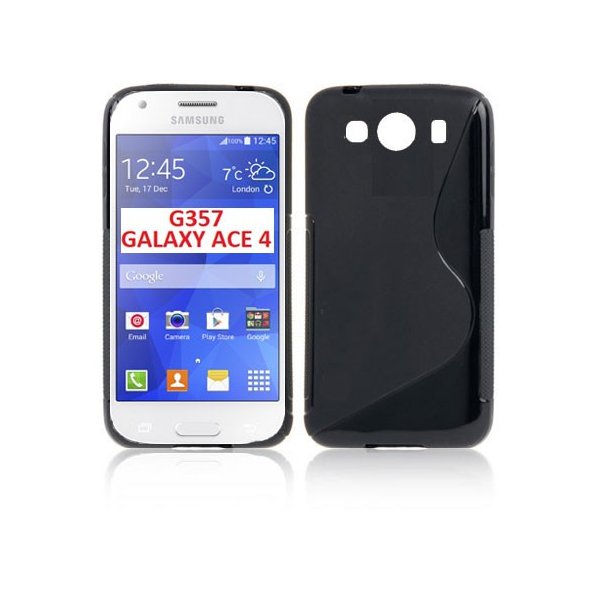 CUSTODIA GEL TPU SILICONE DOUBLE per SAMSUNG G357 GALAXY ACE 4  COLORE NERO