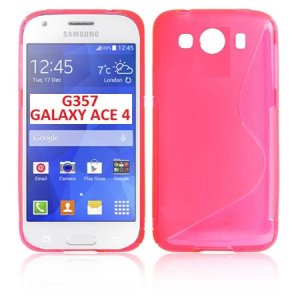 CUSTODIA GEL TPU SILICONE DOUBLE per SAMSUNG G357 GALAXY ACE 4  COLORE ROSA