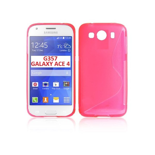 CUSTODIA GEL TPU SILICONE DOUBLE per SAMSUNG G357 GALAXY ACE 4  COLORE ROSA