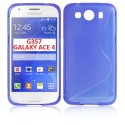 CUSTODIA GEL TPU SILICONE DOUBLE per SAMSUNG G357 GALAXY ACE 4  COLORE BLU