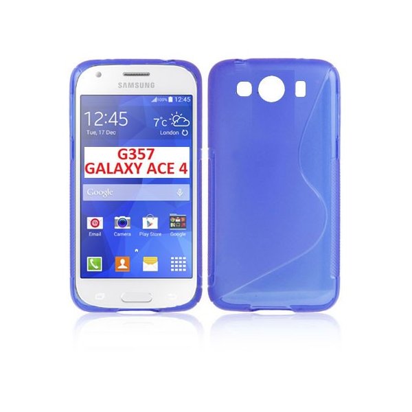 CUSTODIA GEL TPU SILICONE DOUBLE per SAMSUNG G357 GALAXY ACE 4  COLORE BLU