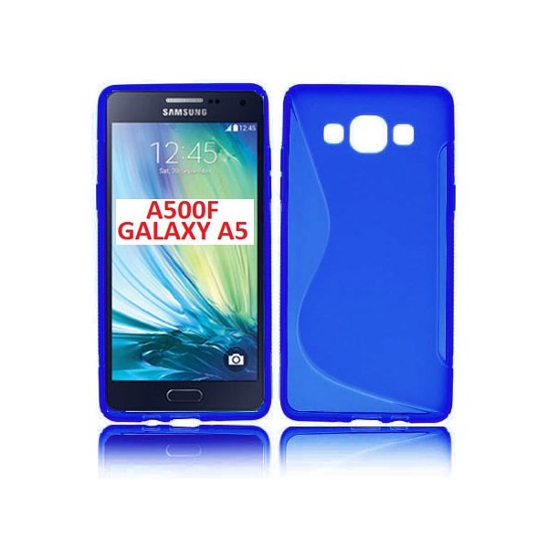 CUSTODIA GEL TPU SILICONE DOUBLE per SAMSUNG SM-A500 GALAXY A5 (NO VERSIONE 2016) COLORE BLU