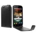 CUSTODIA FLIP VERTICALE PELLE per WIKO DARKFULL COLORE NERO