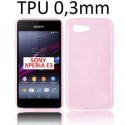 CUSTODIA GEL TPU SILICONE ULTRA SLIM 0,3mm per SONY XPERIA E3 COLORE ROSA TRASPARENTE