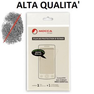 PELLICOLA PROTEGGI DISPLAY ANTI IMPRONTA per WIKO DARKFULL ALTA QUALITA' MOCCA BLISTER